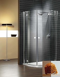 Душевой уголок Radaway Almatea PDD 90х90 30502-01-08N стекло коричневое/профиль хром купить в интернет-магазине Sanbest