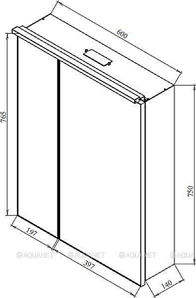 Зеркальный шкаф De Aqua Алюминиум 261764 60 медь купить в интернет-магазине сантехники Sanbest