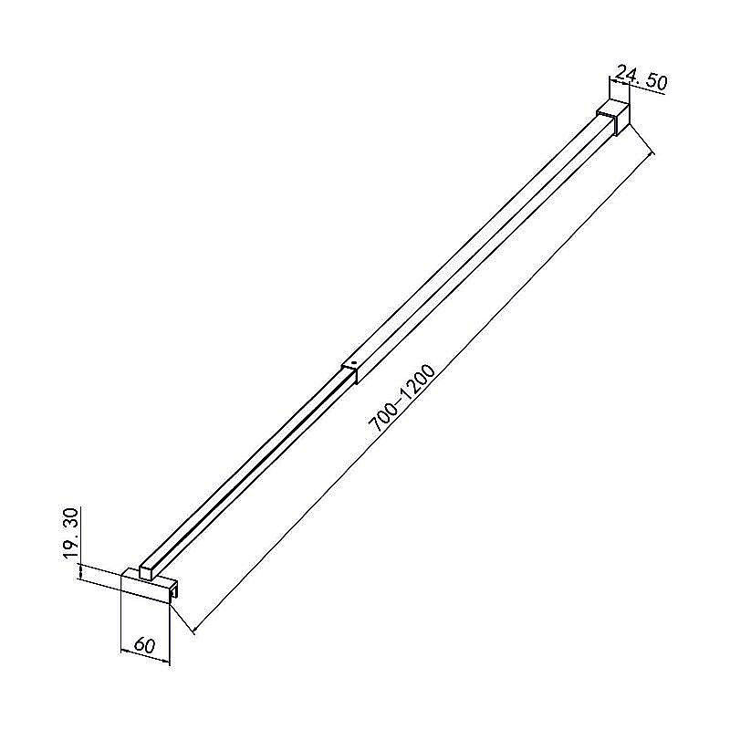 Душевое ограждение Azario Walk-in 120 AZ-271-120-MB-CRF стекло рифленое/профиль черный матовый купить в интернет-магазине Sanbest