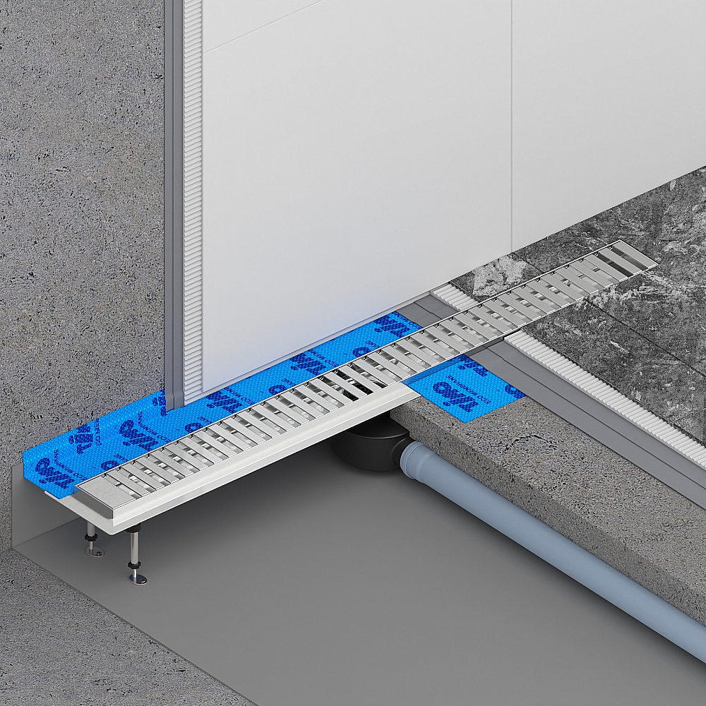 Душевой лоток TIMO Drain System 600 с вставкой "lines", Хром купить в интернет-магазине Sanbest