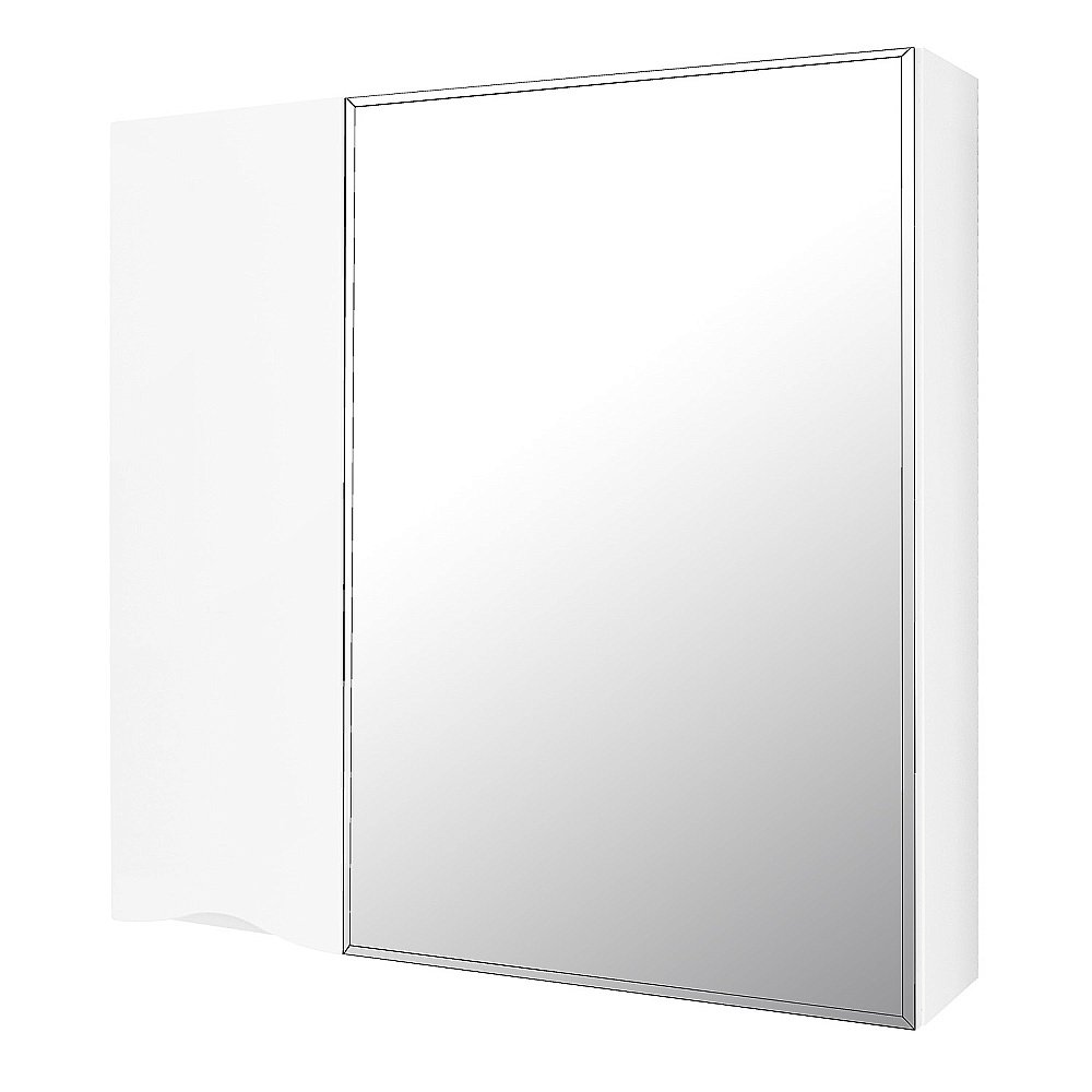 Зеркало со шкафом Loranto Santorini 70 белый купить в интернет-магазине сантехники Sanbest