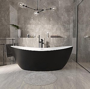 Ванна акриловая Grossman Galaxy GR-1402MB 180х85 белая, черная матовая купить в интернет-магазине Sanbest