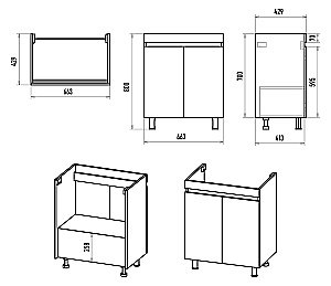 Тумба с раковиной Misty Енисей - 70 Э-Ени01070-012 белая для ванной в интернет-магазине Sanbest