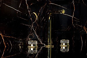 Смеситель для раковины Boheme AURA 152-G-A золото купить в интернет-магазине сантехники Sanbest