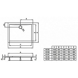 Душевой поддон Ideal Standard Ultra Flat K518701 160x80 купить в интернет-магазине Sanbest