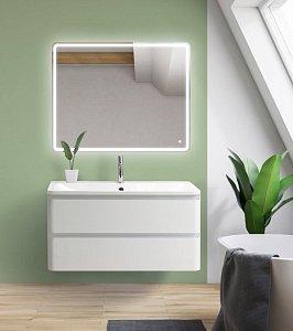 Тумба с раковиной BelBagno ALBANO 100 Bianco Lucido для ванной в интернет-магазине Sanbest