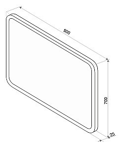 Зеркало Континент Demure ЗЛП502 90x70 в ванную от интернет-магазине сантехники Sanbest