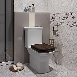 Унитаз-компакт напольный Опадирис Риспекто OS39722A белый, с бачком, с крышкой микролифт купить в интернет-магазине Sanbest
