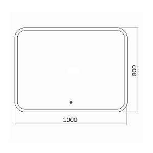 Зеркало Azario Стив 100х80 с часами в ванную от интернет-магазине сантехники Sanbest