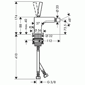 Смеситель для биде Axor Citterio 39210000 купить в интернет-магазине сантехники Sanbest