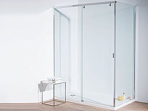 Душевой уголок CeruttiSpa MARBELLA 120x80 MARBELLA 120 L стекло прозрачное/профиль черный хром купить в интернет-магазине Sanbest