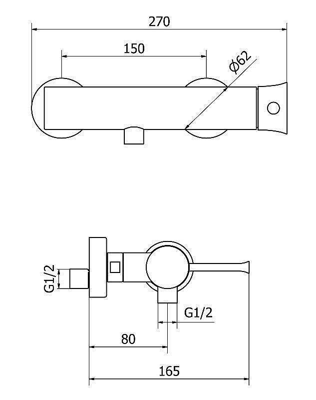 Смеситель  для душа Cezares POSITANO-DM-01 купить в интернет-магазине сантехники Sanbest
