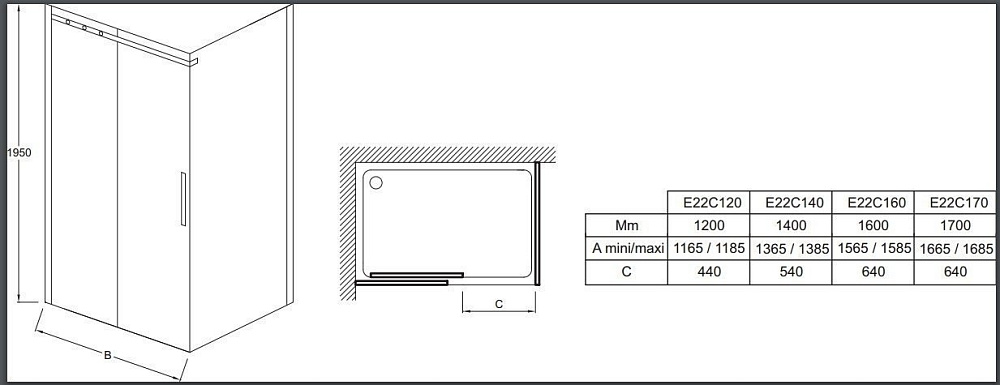 Душевая дверь Jacob Delafon CONTRA E22C160-GA 160 купить в интернет-магазине Sanbest