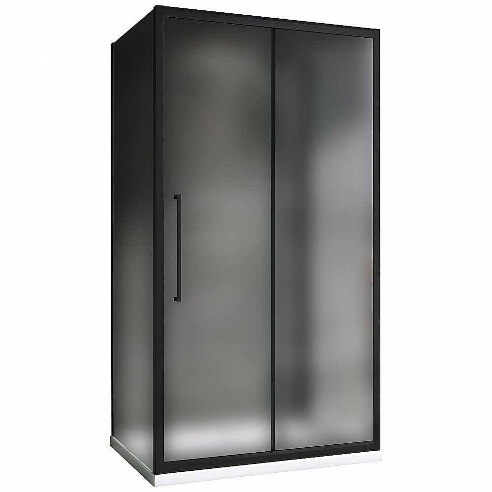 Душевой уголок ABBER Schwarzer Diamant AG30140BMH-S100BM-S100BM 140х100 стекло матовое/профиль черный купить в интернет-магазине Sanbest