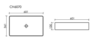 Раковина Ceramica Nova Element CN6070MB черная матовая купить в интернет-магазине Sanbest