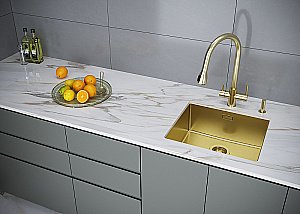 Смеситель для кухни Paulmark Lange La214212-LG светлое золото купить в интернет-магазине сантехники Sanbest