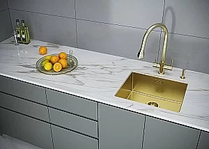 Смеситель для кухни Paulmark Lange La214212-LG светлое золото купить в интернет-магазине сантехники Sanbest