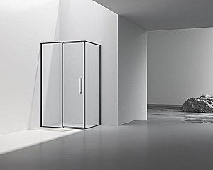 Душевой уголок Vincea Slim 8mm VSR-4SLP9012CLGM 120x90 профиль вороненая сталь/стекло прозрачное купить в интернет-магазине Sanbest