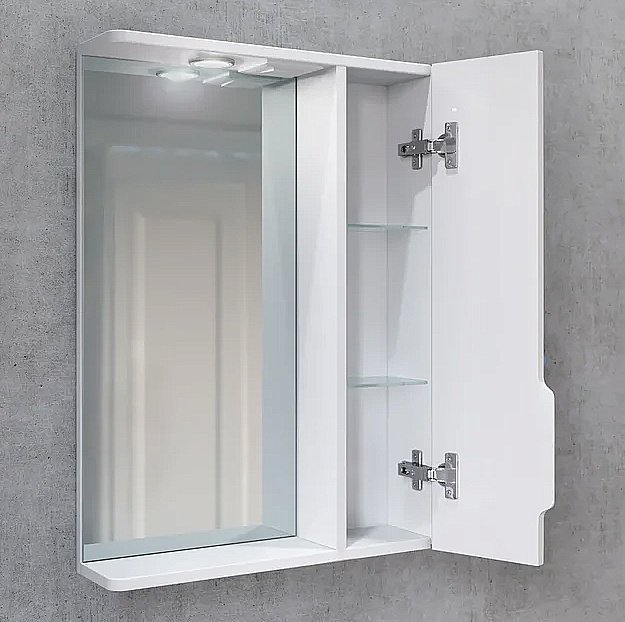 Зеркало со шкафом Jorno Moduo Mod.03.50/W 49,8x70 в ванную от интернет-магазине сантехники Sanbest