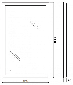 Зеркало BelBagno SPC-GRT-650-800-LED-TCH в ванную от интернет-магазине сантехники Sanbest