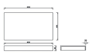 Столешница Armadi Art FLAT 869-080 80 белая матовая для ванной в интернет-магазине сантехники Sanbest