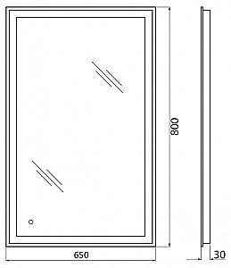 Зеркало BelBagno SPC-GRT-650-800-LED-TCH в ванную от интернет-магазине сантехники Sanbest