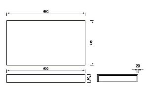 Столешница Armadi Art FLAT 869-080 80 белая матовая для ванной в интернет-магазине сантехники Sanbest
