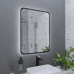 Зеркало Grossman ELEGANS-норма Black 70x80 1770802 черное в ванную от интернет-магазине сантехники Sanbest