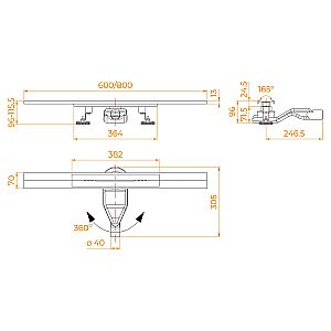 Душевой трап RGW SDR-53Gb 76215380-06 80 золото брашированное купить в интернет-магазине Sanbest