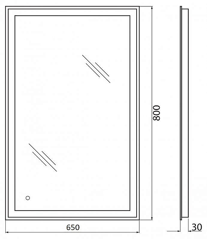 Зеркало BelBagno SPC-GRT-650-800-LED-TCH в ванную от интернет-магазине сантехники Sanbest