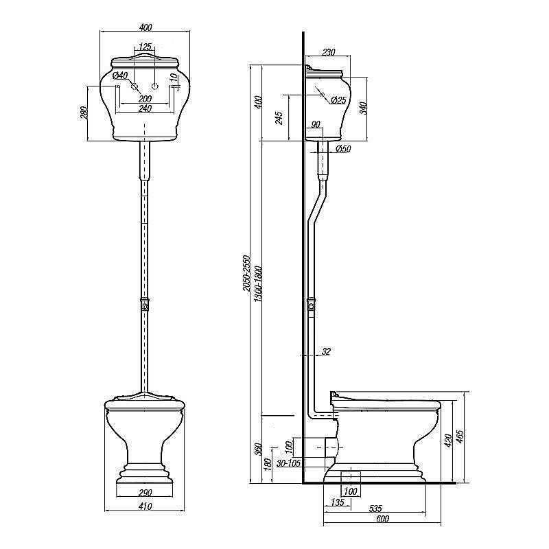Унитаз Migliore Milady 31744 белый/декор платина D2 купить в интернет-магазине Sanbest