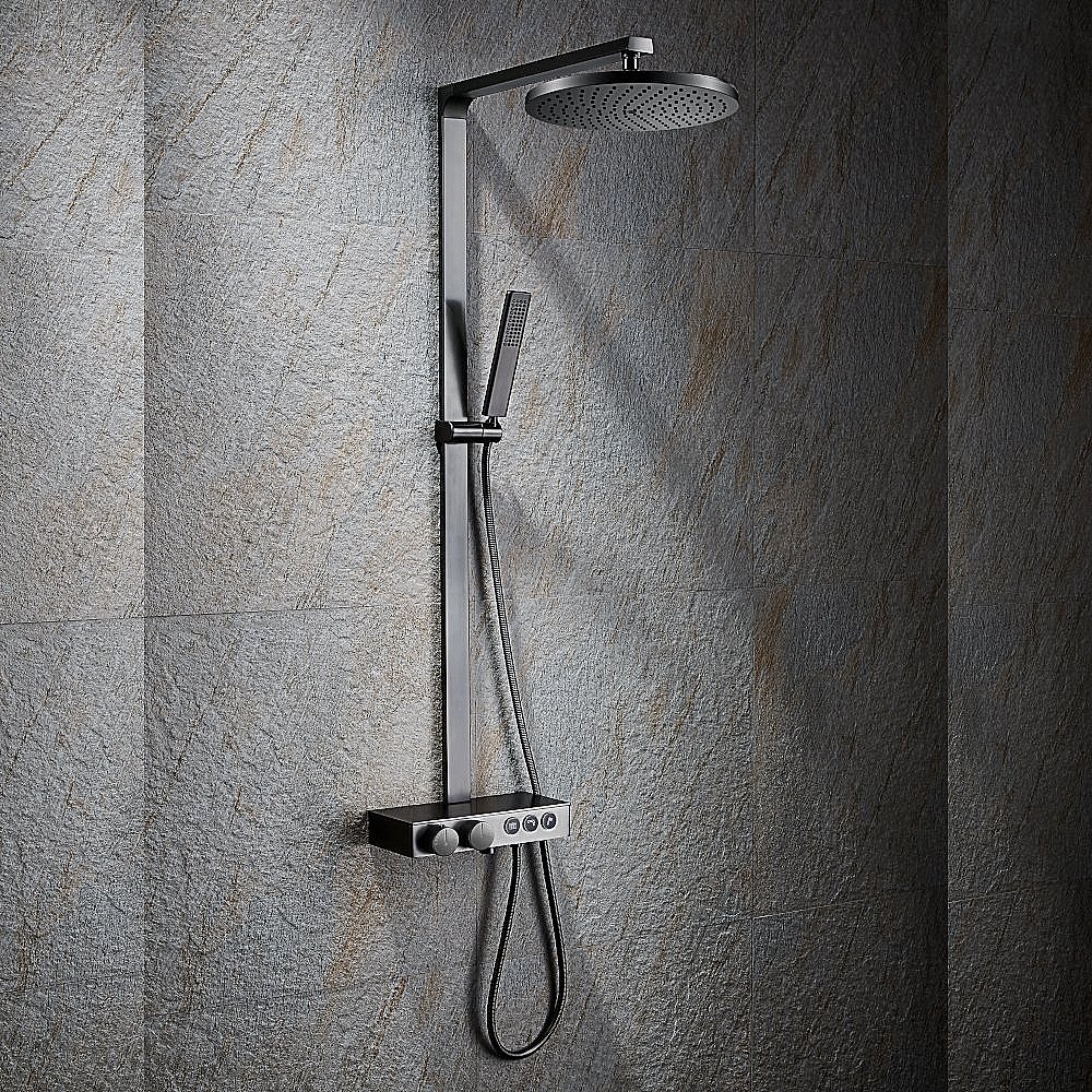 Душевая система Black&White UNIVERSE U7815GM оружейная сталь купить в интернет-магазине сантехники Sanbest