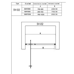 Душевая дверь RGW Stilvoll SV-02 90 купить в интернет-магазине Sanbest