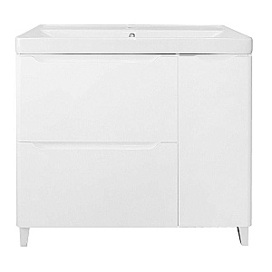 Тумба с раковиной Azario Lotos 100/2 Н CS00093901 белая для ванной в интернет-магазине Sanbest