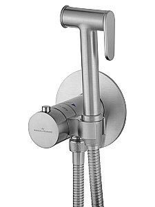 Смеситель с гигиеническим душем и термостатом встраиваемый WONZON & WOGHAND, Брашированный никель (WW-88829909-BN) купить в интернет-магазине сантехники Sanbest