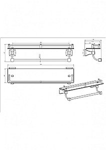 Полка CeramaLux Domino 95411 хром купить в интернет-магазине сантехники Sanbest