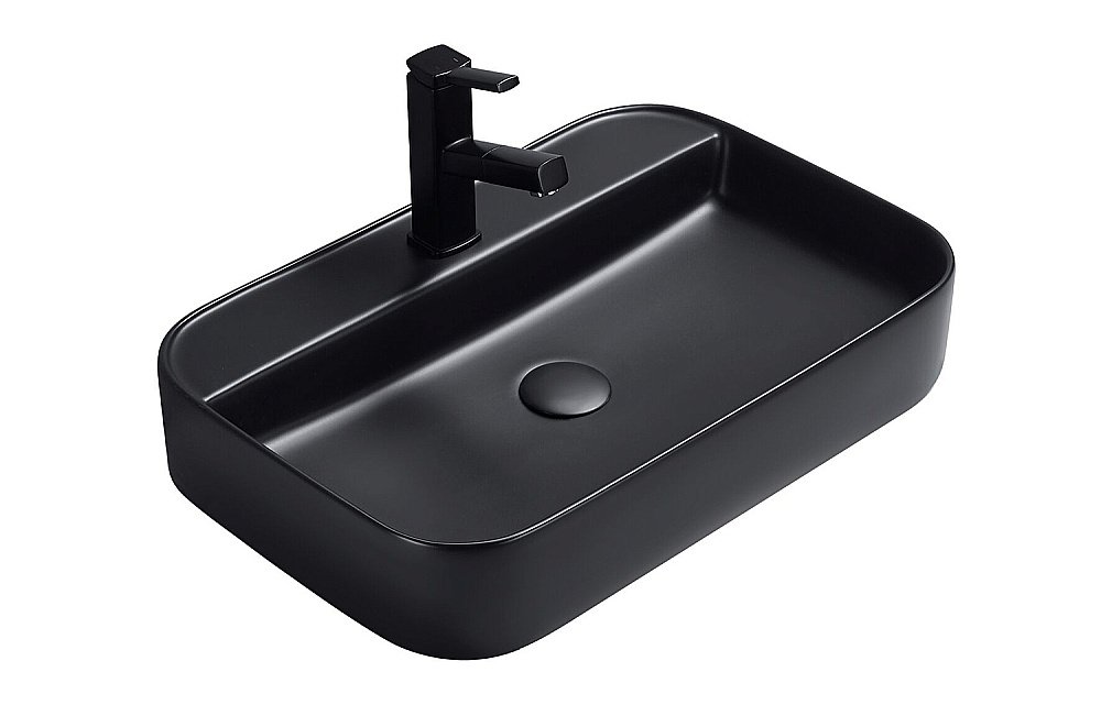 Раковина накладная Gid Geometrico 60 Bm9660 53376 черная матовая купить в интернет-магазине Sanbest