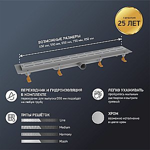 Душевой лоток PAINI Line CH450LC 45 черный матовый купить в интернет-магазине Sanbest