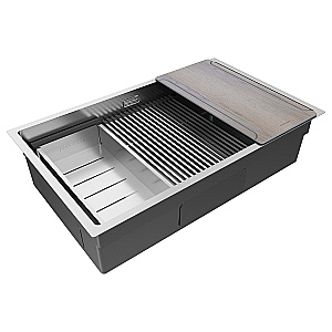 Кухонная мойка Paulmark Next-Multi Sink 74 PM787445-L-BS брашированная сталь купить в интернет-магазине сантехники Sanbest