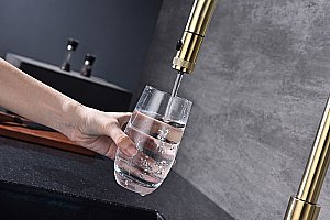 Смеситель для кухни Paulmark Galant Ga213077-LG светлое золото купить в интернет-магазине сантехники Sanbest