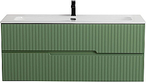 Тумба с раковиной Cezares DUET-N 120 DUET-N-1200-2C-SO-PS-P фисташковый софт для ванной в интернет-магазине Sanbest