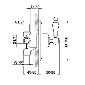 Дивертор Cisal Arcana Toscana TS00027027 для смесителя в интернет-магазине сантехники Sanbest