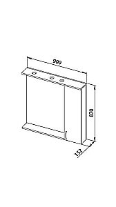 Зеркало со шкафом Aquanet Донна 90 венге в ванную от интернет-магазине сантехники Sanbest