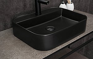 Раковина накладная Gid Geometrico 50 Bm9550 53364 черная матовая купить в интернет-магазине Sanbest