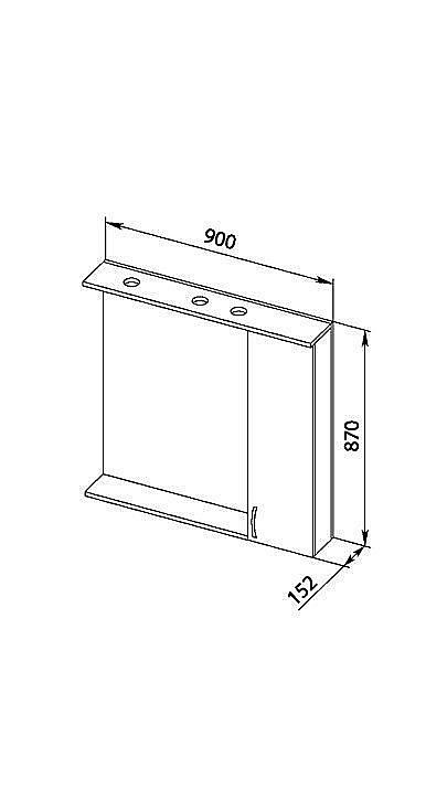 Зеркало со шкафом Aquanet Донна 90 венге в ванную от интернет-магазине сантехники Sanbest