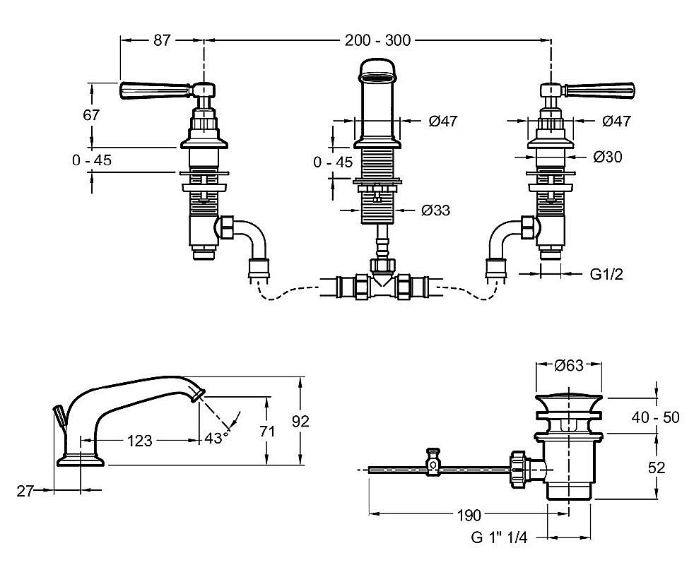 Cмеситель для раковины Jacob Delafon CLEO 1889 E24305-CP хром купить в интернет-магазине сантехники Sanbest