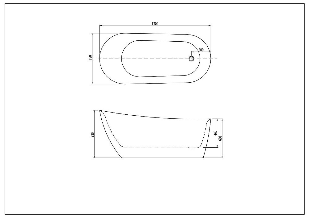 Ванна Aquatek Лагуна 170x78 AQ-K133778WT белая купить в интернет-магазине Sanbest