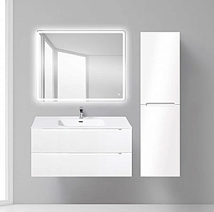 Тумба с раковиной Belbagno ETNA 101 BL белая для ванной в интернет-магазине Sanbest