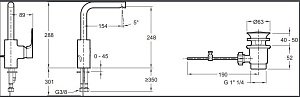 Cмеситель для раковины Jacob Delafon ALEO+ E72357-CP купить в интернет-магазине сантехники Sanbest