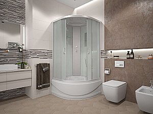 Душевая кабина Alex Baitler 80х80 ER3508TP-C3-RUS стекло матовое/профиль хром купить в интернет-магазине Sanbest